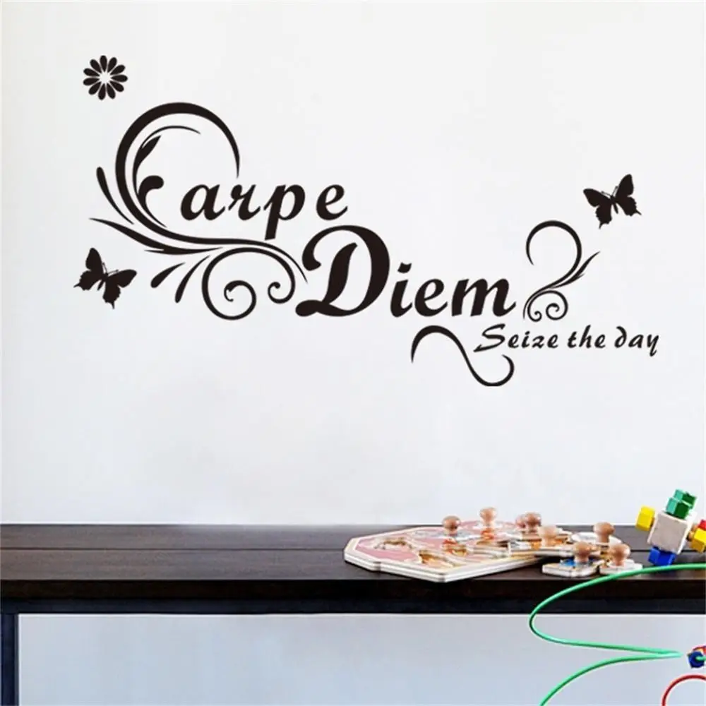 Carpe Diem Seize the Day Виниловые Настенные цитаты домашняя наклейка английский Декор