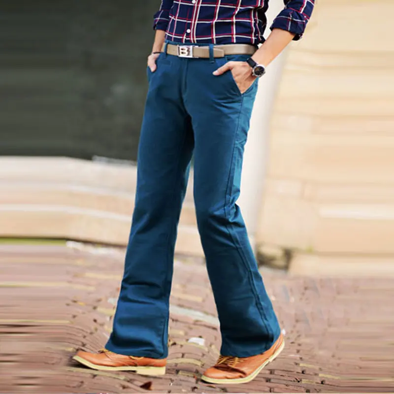 Весна лето осень 2020 повседневные расклешенные джинсы мужские облегающие модные