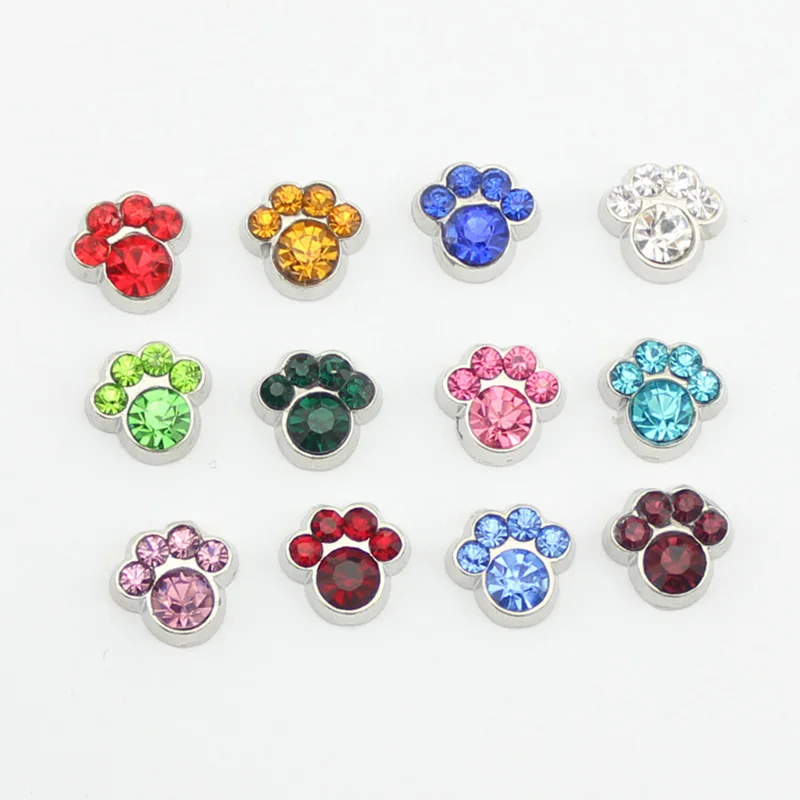Birthstone Floating Charms Crystal Charms 12 Mix Colors Dog Paw Charms Fit Glass Living Locket 120pcs/lot
Birthstone Floating Charms Crystal Charms 12 Mix Colors Dog Paw Charms Fit Glass Living Locket 120pcs/lot