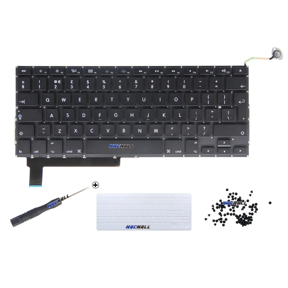 Новая клавиатура A1286 UK подходит к MacBook Pro 15 дюймов Unibody английская MB985 MB986 MC371 MC372 2009