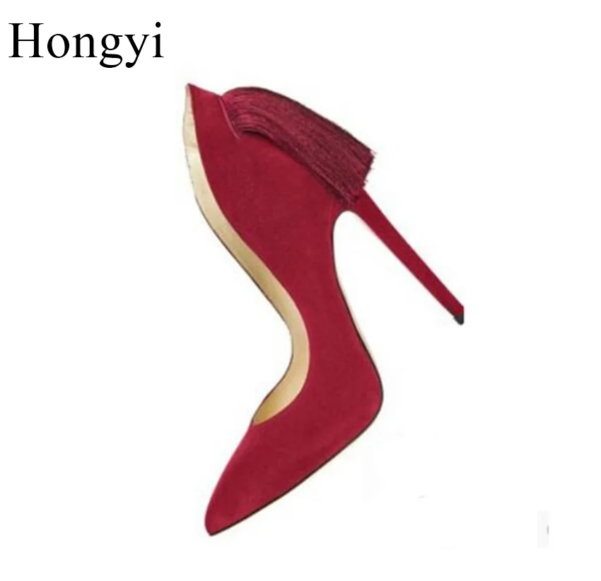 Hongyi Elegant suede pointed toe tassel high heel pumps deluxe brand slip on stiletto heels big size 43 dropship
Hongyi Elegant suede pointed toe tassel high heel pumps deluxe brand slip on stiletto heels big size 43 dropship