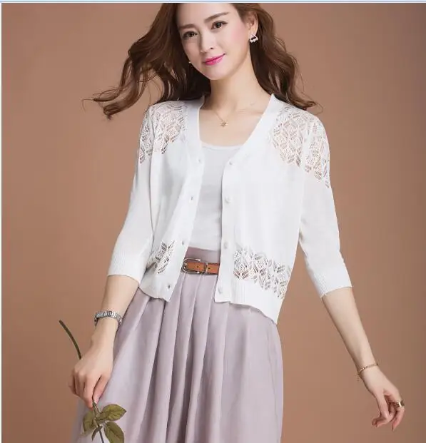 New Leisure Solid Color Summer And Spring Hollow Out Thin Knitwear Cardigan For Lady
New Leisure Solid Color Summer And Spring Hollow Out Thin Knitwear Cardigan For Lady