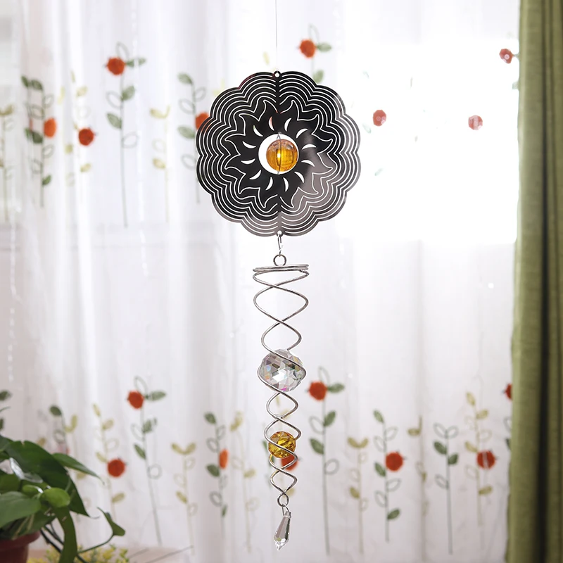 Hot Selling 3D Solid Rotating Crystal Wind-bell Creative Girls Bedroom Hanging Aluminum Pieces Silent Birthday Gift for Kids
Hot Selling 3D Solid Rotating Crystal Wind-bell Creative Girls Bedroom Hanging Aluminum Pieces Silent Birthday Gift for Kids