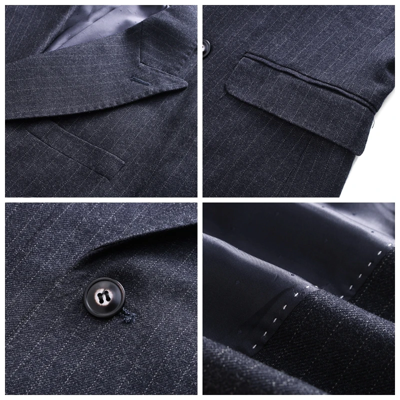 JZ CHIEF Men double breasted Overcoat Striped Suit Jackets Mens 3 Piece Slim Fit Suit Wedding Suits With Pants And Vest Buiness
JZ CHIEF Men double breasted Overcoat Striped Suit Jackets Mens 3 Piece Slim Fit Suit Wedding Suits With Pants And Vest Buiness
