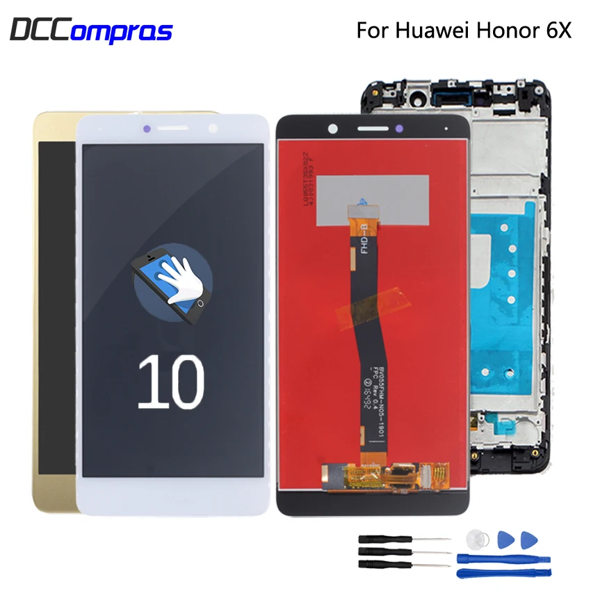 Original For Huawei Honor 6X LCD Display BLN-L24 BLN-AL10 BLN-L21 BLN-L22 Touch screen Digitizer With Frame For GR5 2017 Display
Original For Huawei Honor 6X LCD Display BLN-L24 BLN-AL10 BLN-L21 BLN-L22 Touch screen Digitizer With Frame For GR5 2017 Display