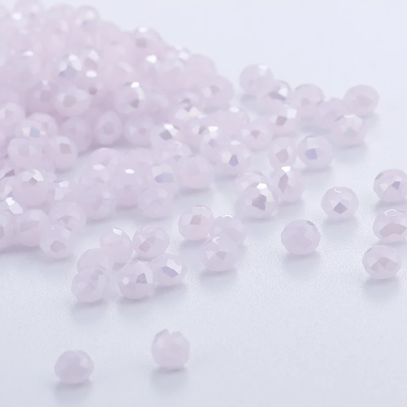 Фото 4 мм x 3 200 шт. #5040 кристаллы Стекло бусины с большим отверстием плоские круглые Spacer