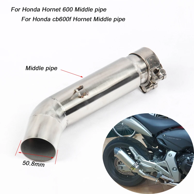 51MM Motorcycle Middle Pipe Modified For Honda 600/cb600f Non-destructive installation Stainless Steel Silencer System
51MM Motorcycle Middle Pipe Modified For Honda 600/cb600f Non-destructive installation Stainless Steel Silencer System