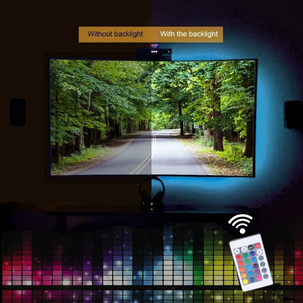 Светодиодная лента USB RGB водонепроницаемая 5 В 5050 SMD зарядное устройство