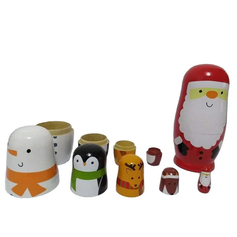 Novelty Russian Nesting Wooden Matryoshka Doll Set Hand Painted Decor Russian Nesting Dolls Baby Toy Santa Claus Doll Wholesale
Novelty Russian Nesting Wooden Matryoshka Doll Set Hand Painted Decor Russian Nesting Dolls Baby Toy Santa Claus Doll Wholesale