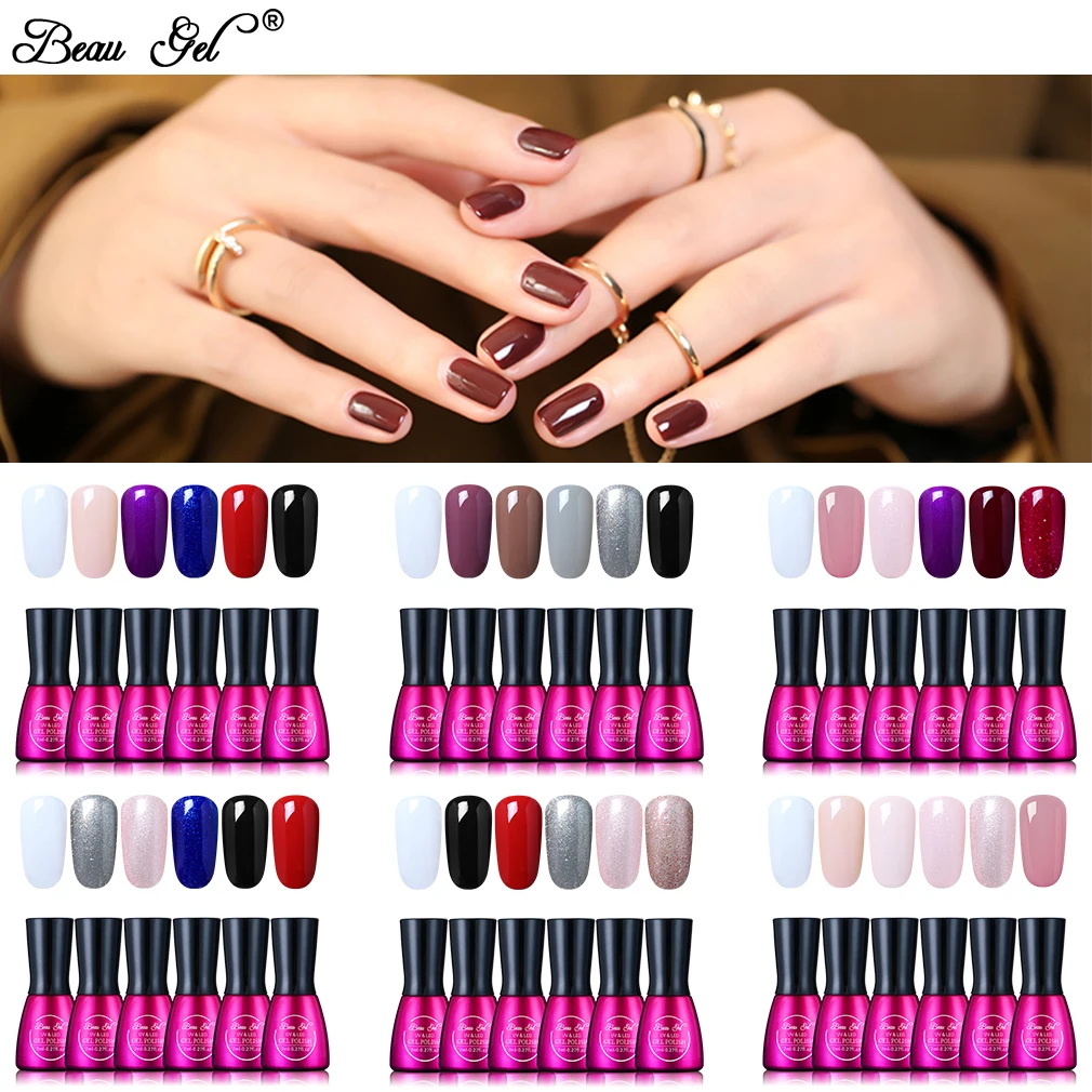 Beau Gel 6 pieces/lot UV Gel Nail Polish Soak Off Semi Permanent Pure Color 7ml Gel Varnish For Nail Art Lacquer Gelpolish
Beau Gel 6 pieces/lot UV Gel Nail Polish Soak Off Semi Permanent Pure Color 7ml Gel Varnish For Nail Art Lacquer Gelpolish