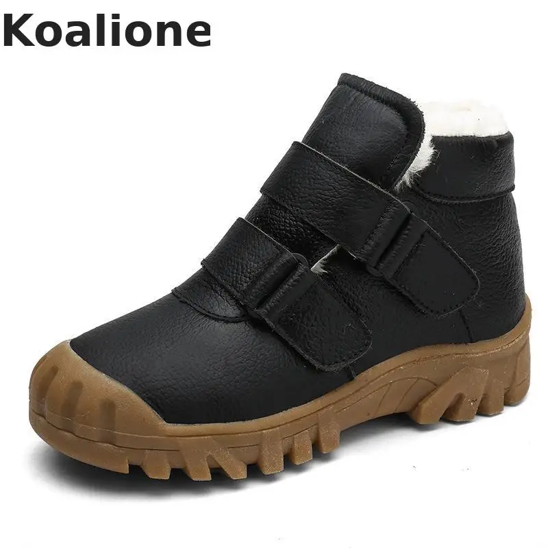 Children Genuine Leather Boots Winter New Ankle Boots For Kids Thick Plush Boy Girl Waterproof Snow Boots For Child Boys Sneaker
Children Genuine Leather Boots Winter New Ankle Boots For Kids Thick Plush Boy Girl Waterproof Snow Boots For Child Boys Sneaker