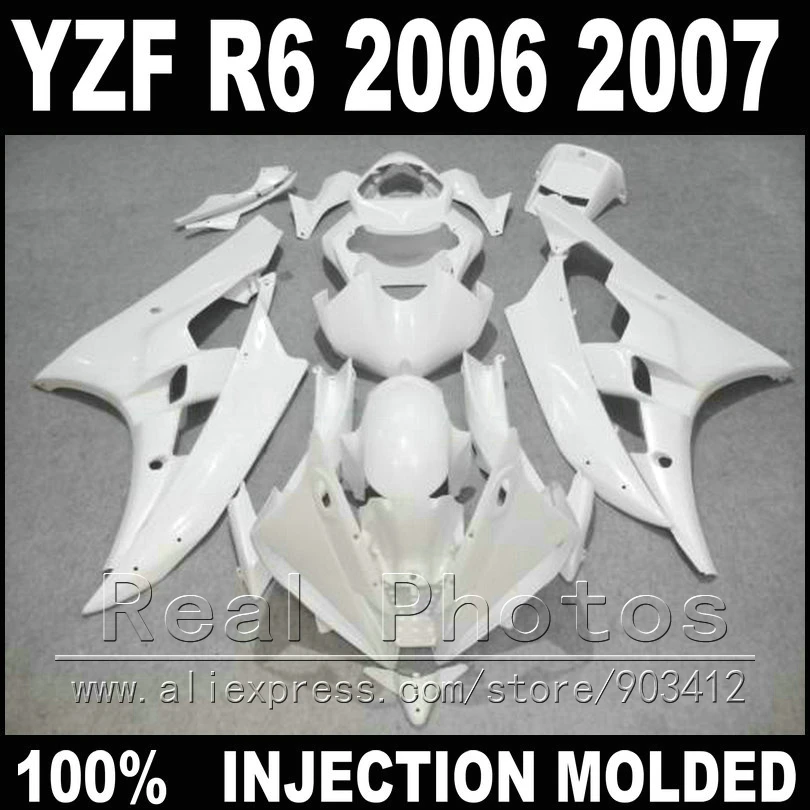 Fit body kit for YAMAHA R6 fairing 06 07 Injection molding all white 2006 2007 YZF R6 fairings
Fit body kit for YAMAHA R6 fairing 06 07 Injection molding all white 2006 2007 YZF R6 fairings