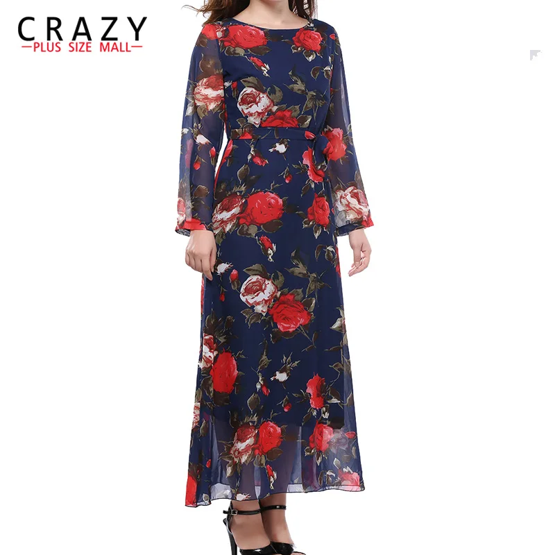New Long Sleeve Chiffon Dress XL-6XL Plus Size long Dress For Large Size Women Vintage Flower Print Dress 6XL 5XL 4XL
New Long Sleeve Chiffon Dress XL-6XL Plus Size long Dress For Large Size Women Vintage Flower Print Dress 6XL 5XL 4XL