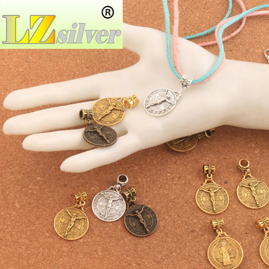 Saint Jesus Benedict Patron Medal Crucifix Cross Beads 50PCS zinc alloy Bronze Dangle Fit European Bracelets B1658
Saint Jesus Benedict Patron Medal Crucifix Cross Beads 50PCS zinc alloy Bronze Dangle Fit European Bracelets B1658