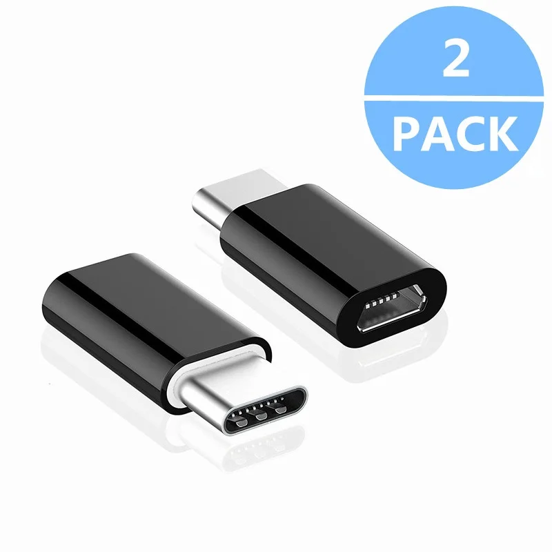 2 шт. адаптер Type-C для Micro USB SAMSUNG Galaxy C7/C7 Pro/C9/C9 Pro/S конвертер быстрое зарядное