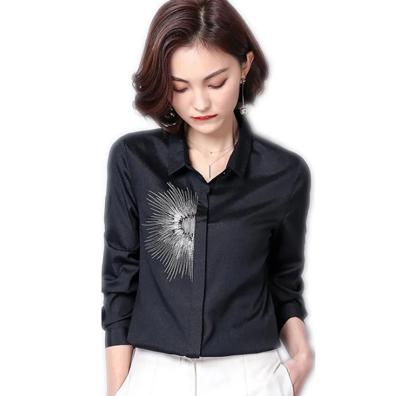 Plus Size 3XL 2019 New Spring Autumn Chiffon Women Work Blouses Shirts Turn-Down Collar Female Long Sleeve Slim OL Blouses Q007
Plus Size 3XL 2019 New Spring Autumn Chiffon Women Work Blouses Shirts Turn-Down Collar Female Long Sleeve Slim OL Blouses Q007