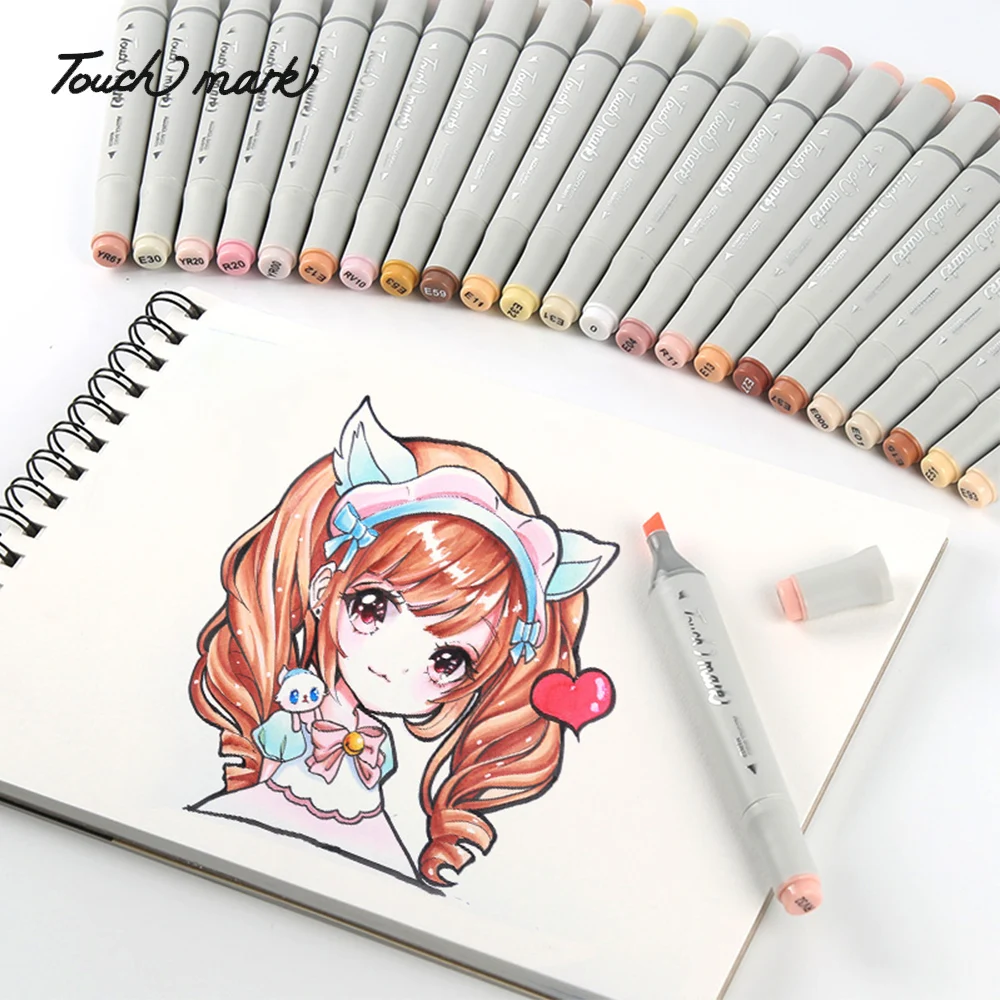 TouchMark 24 Colors Character skin color Markers Pen Set Dual Headed Oily Alcohol Based Sketching Markers For Animation Art Sup
TouchMark 24 Colors Character skin color Markers Pen Set Dual Headed Oily Alcohol Based Sketching Markers For Animation Art Sup