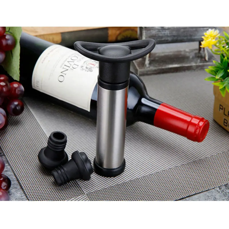 3 in 1 Wine Stopper With Vacuum Pump Home Bar Air lock Aerator Stainless Steel Bottle Stopper Keep Wine Fresh Saver Sealing
3 in 1 Wine Stopper With Vacuum Pump Home Bar Air lock Aerator Stainless Steel Bottle Stopper Keep Wine Fresh Saver Sealing