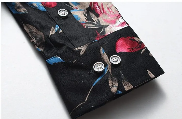 2019 Autumn Men's Shirt Flower Print Long Sleeve Casual Blouse Man Plus Size Cotton hawaiian Social Shirts Male
2019 Autumn Men's Shirt Flower Print Long Sleeve Casual Blouse Man Plus Size Cotton hawaiian Social Shirts Male