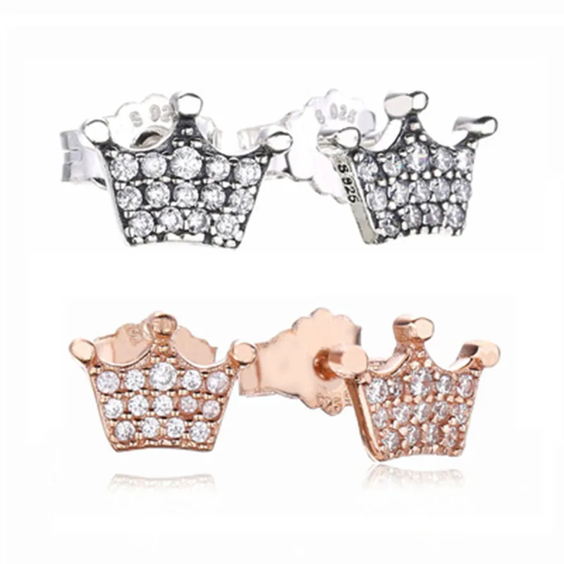 New Collection High Quality Popular Rose Pink 925 Sterling Silver Enchanted Crown Earring Stud
New Collection High Quality Popular Rose Pink 925 Sterling Silver Enchanted Crown Earring Stud