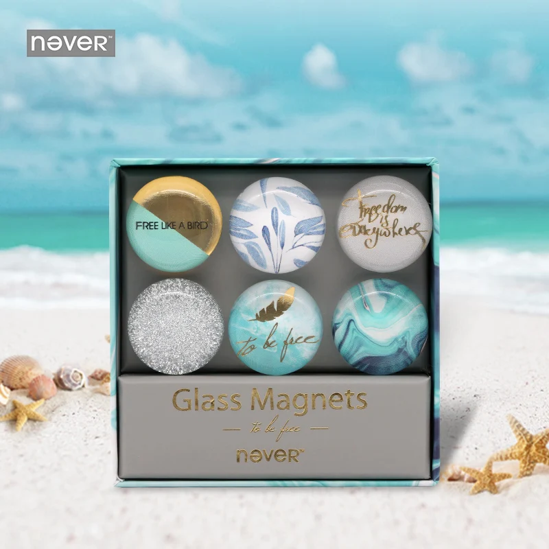 Never Light Blue Series Glass Magnets Sticker 6pcs Magnet Thumb tack Message Holder for Whiteboard Office Home Decoration
Never Light Blue Series Glass Magnets Sticker 6pcs Magnet Thumb tack Message Holder for Whiteboard Office Home Decoration