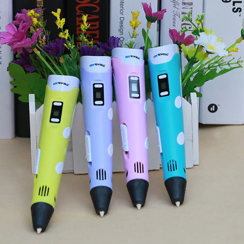myriwell 3d ручка для рисования LED дисплей abs/pla нить триде 3д pen pens 3 д тридэ самая
