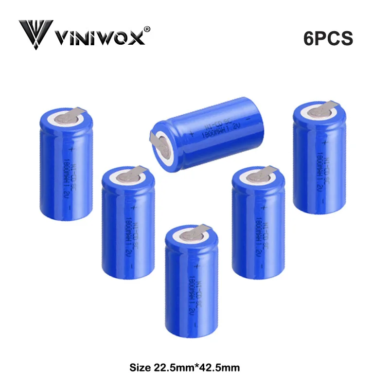 Для электрической батареи Subc 1.2В Ni-CD SC 1800mAh аккумуляторная батарея робот