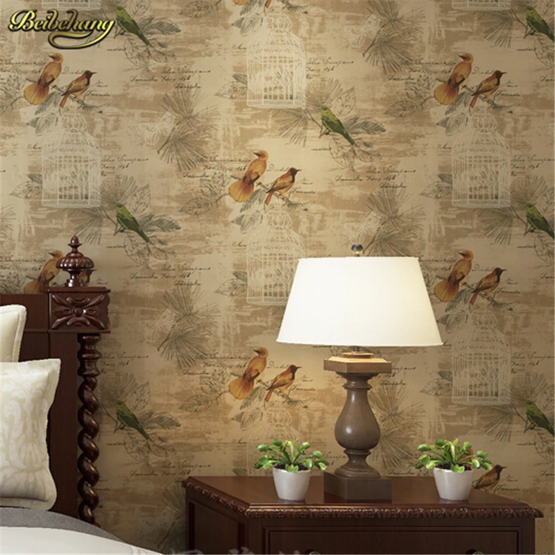 beibehang American rural retro pure paper bedroom living room TV background bedside bird wallpaper York Wind papel de parede
beibehang American rural retro pure paper bedroom living room TV background bedside bird wallpaper York Wind papel de parede