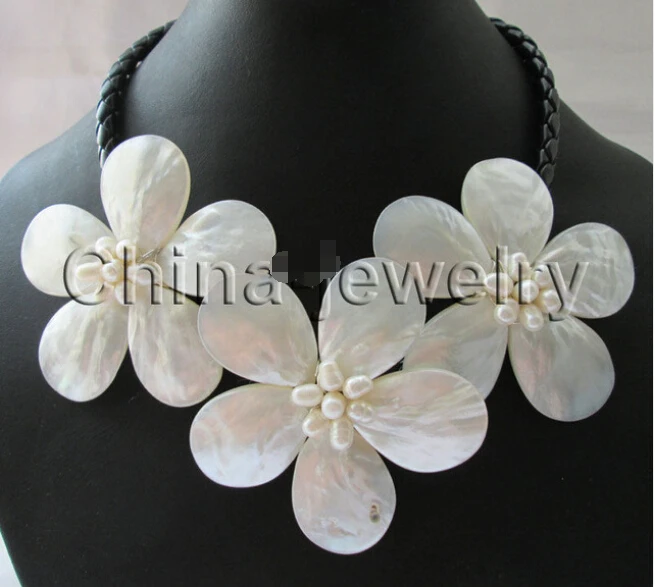 Handmake 18" 3pieces natural white freshwater pearl and shell bloom necklace -Gp Factory Wholesale price Women Gift word Jewelry
Handmake 18" 3pieces natural white freshwater pearl and shell bloom necklace -Gp Factory Wholesale price Women Gift word Jewelry