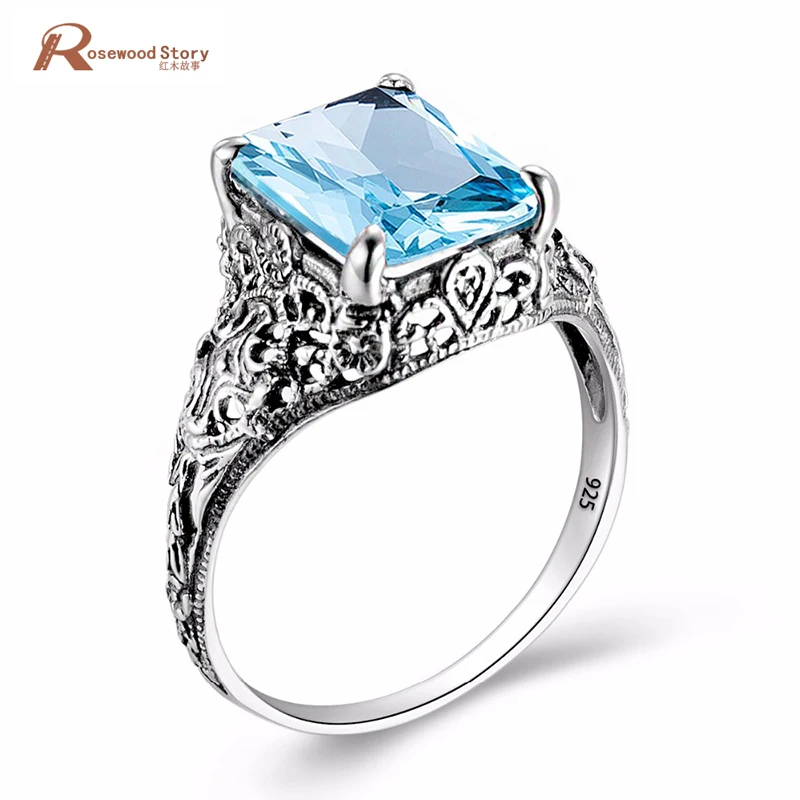 Fashion Genuine Austria Crystal Rings Luxury Classic Blue Stone Real 925 Sterling Silver Ring Square CZ Vintage Women Jewelry
Fashion Genuine Austria Crystal Rings Luxury Classic Blue Stone Real 925 Sterling Silver Ring Square CZ Vintage Women Jewelry