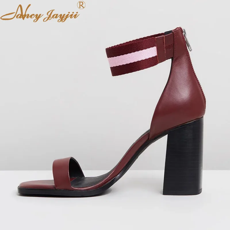 Female Shoes Adult Ladies Sandals Zipper Ankle Wrap Super High Square heels Solid Wedding Party Fashion Nancyjayjii 2019
Female Shoes Adult Ladies Sandals Zipper Ankle Wrap Super High Square heels Solid Wedding Party Fashion Nancyjayjii 2019