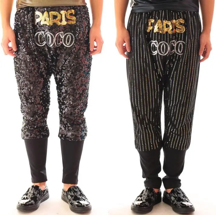 Mens hanging crotch pants paillette harem pant men feet trousers singer dance rock pantalon homme novelty stage personality
Mens hanging crotch pants paillette harem pant men feet trousers singer dance rock pantalon homme novelty stage personality