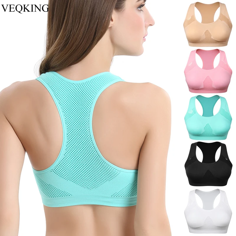 VEQKING Women Breathable Sports Bra,Absorb Sweat Shockproof Padded Sports Bra Top,Athletic Gym Running Fitness Yoga Sports Tops
VEQKING Women Breathable Sports Bra,Absorb Sweat Shockproof Padded Sports Bra Top,Athletic Gym Running Fitness Yoga Sports Tops