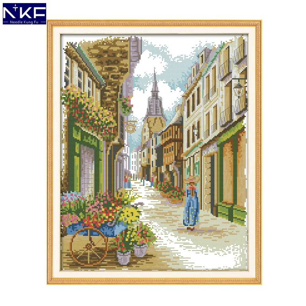 NKF A Street View Stamped Cross Stitch Pattern DIY Kits Needlework Embroidery Set Chinese Cross Stitch for Home Decor
NKF A Street View Stamped Cross Stitch Pattern DIY Kits Needlework Embroidery Set Chinese Cross Stitch for Home Decor