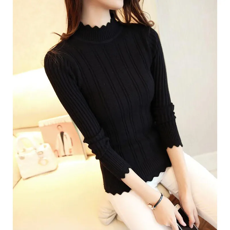 Basic knitted sweater 2020 Autumn Winter Women Sweater Jumper Fashion Solid Colors Half High Collar Sweaters Pullover Primer Shi
Basic knitted sweater 2020 Autumn Winter Women Sweater Jumper Fashion Solid Colors Half High Collar Sweaters Pullover Primer Shi