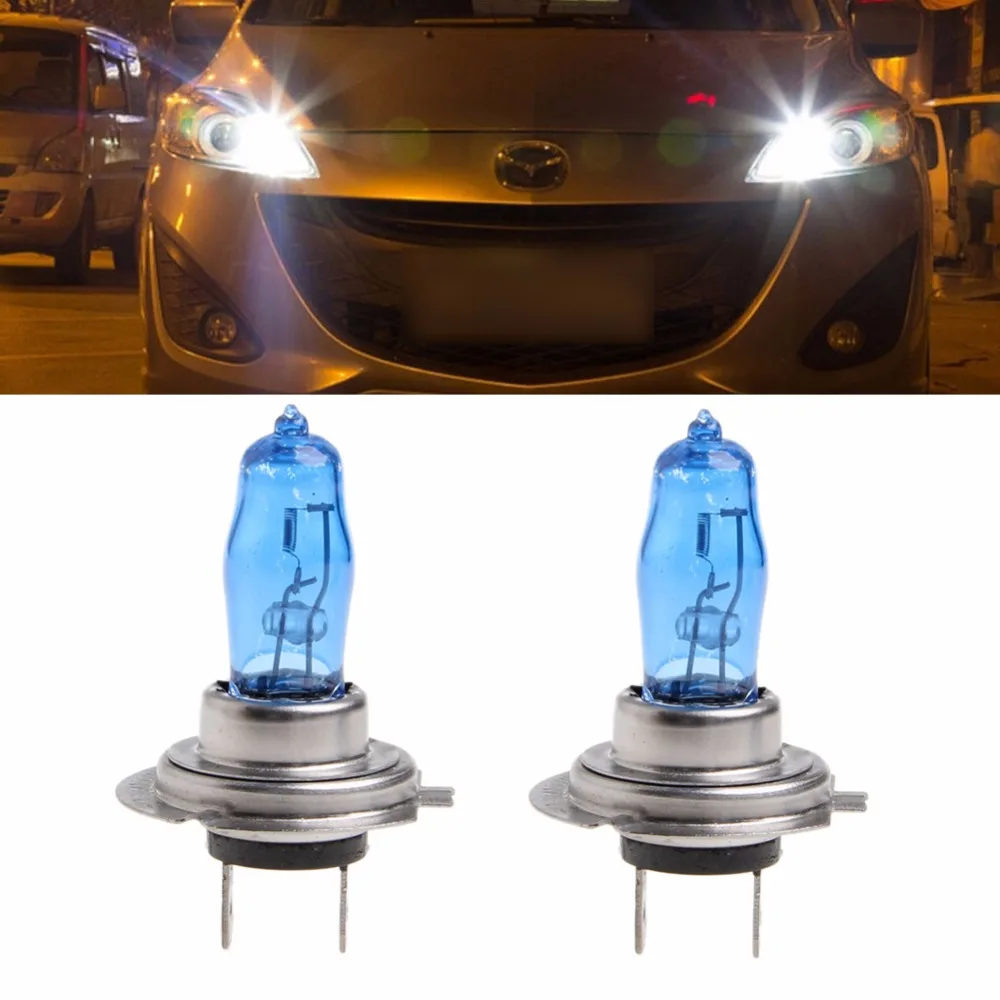 2Pcs H7 6000K Gas Halogen Headlight White Light Lamp Bulbs 100W Bright DC 12V Car Light Source
2Pcs H7 6000K Gas Halogen Headlight White Light Lamp Bulbs 100W Bright DC 12V Car Light Source
