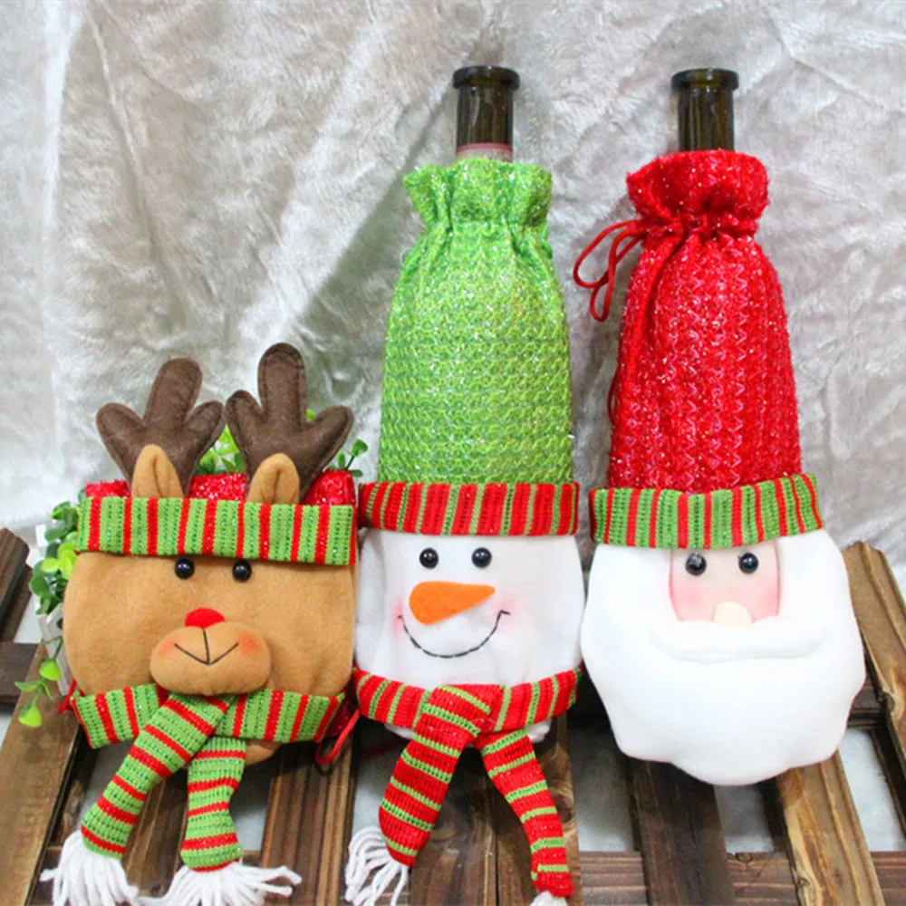 Christmas decorations Xmas Santa Claus red Wine bottle bag snowman elk champagne Cover Party home Supplier Dinner Table decro
Christmas decorations Xmas Santa Claus red Wine bottle bag snowman elk champagne Cover Party home Supplier Dinner Table decro