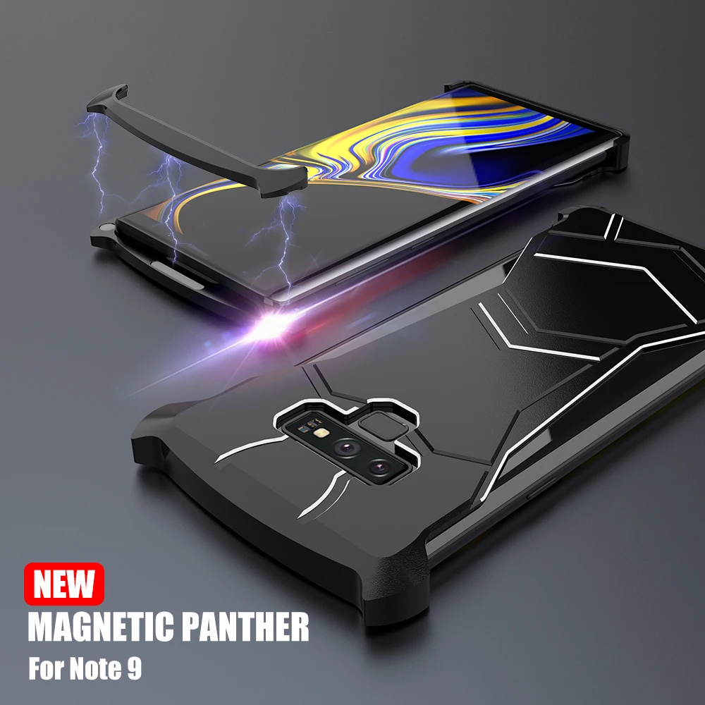 R JUST алюминиевый чехол для Galaxy Note 9 hero Magnet притяжение ударопрочный армированный