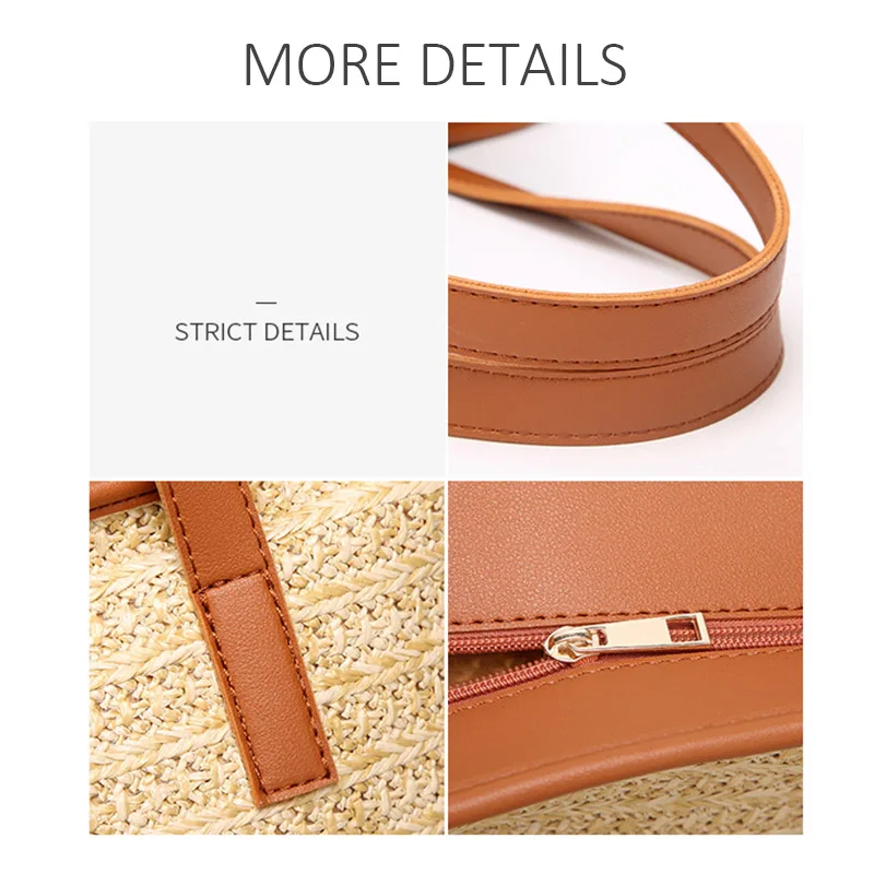 Bags for Women 2019 Women Composite Bags Straw Woven PU Leather Handbag Beach Travel Girl Shoulder Bag Bolsa Feminina Sac A Main
Bags for Women 2019 Women Composite Bags Straw Woven PU Leather Handbag Beach Travel Girl Shoulder Bag Bolsa Feminina Sac A Main
