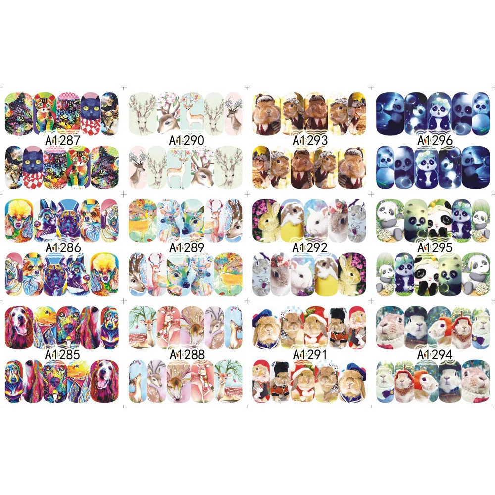 UPRETTEGO 12 PACKS / LOT NAIL ART BEAUTY WATER DECAL SLIDER NAIL PETS CAT DOG PANDA RABBIT DEER A1285-1296
UPRETTEGO 12 PACKS / LOT NAIL ART BEAUTY WATER DECAL SLIDER NAIL PETS CAT DOG PANDA RABBIT DEER A1285-1296
