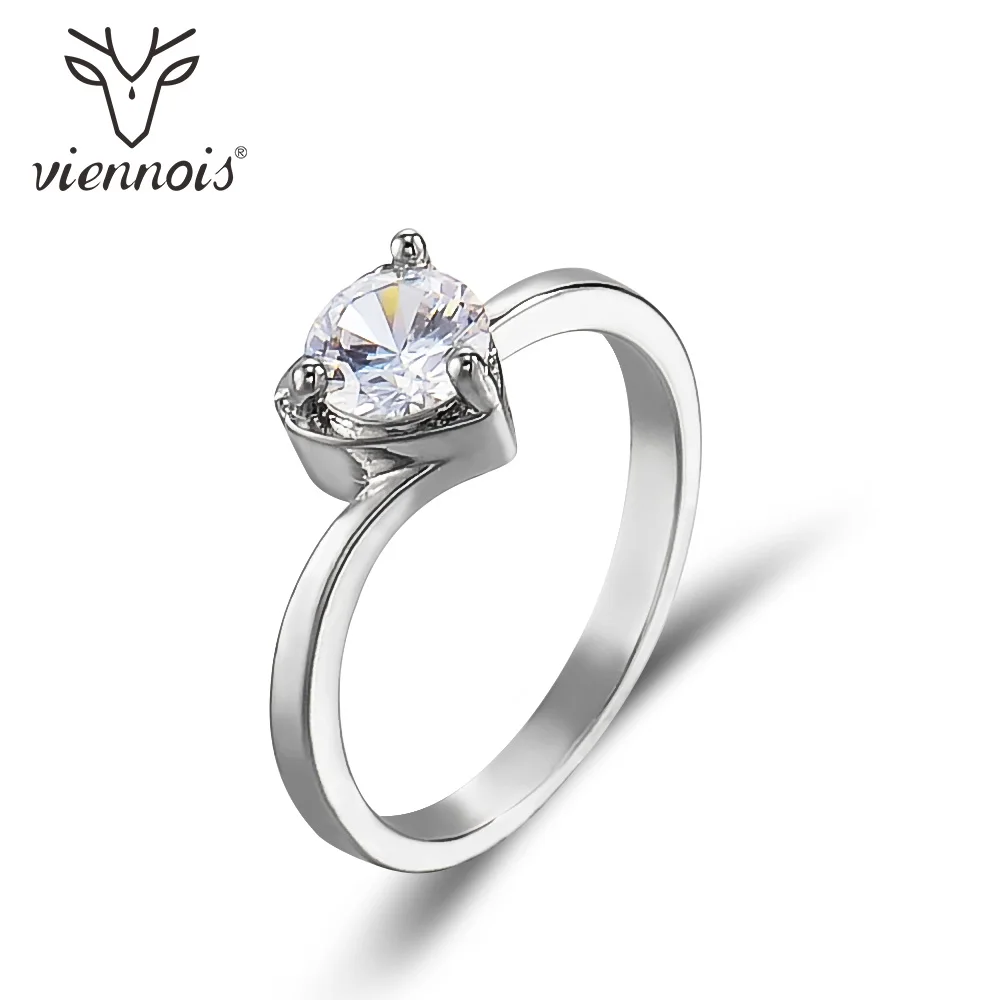 Viennois Silver Color Heart Ring for Women Simple Female Finger Rings with Zircon Minimalist Fashion Jewelry Romantic Gifts
Viennois Silver Color Heart Ring for Women Simple Female Finger Rings with Zircon Minimalist Fashion Jewelry Romantic Gifts