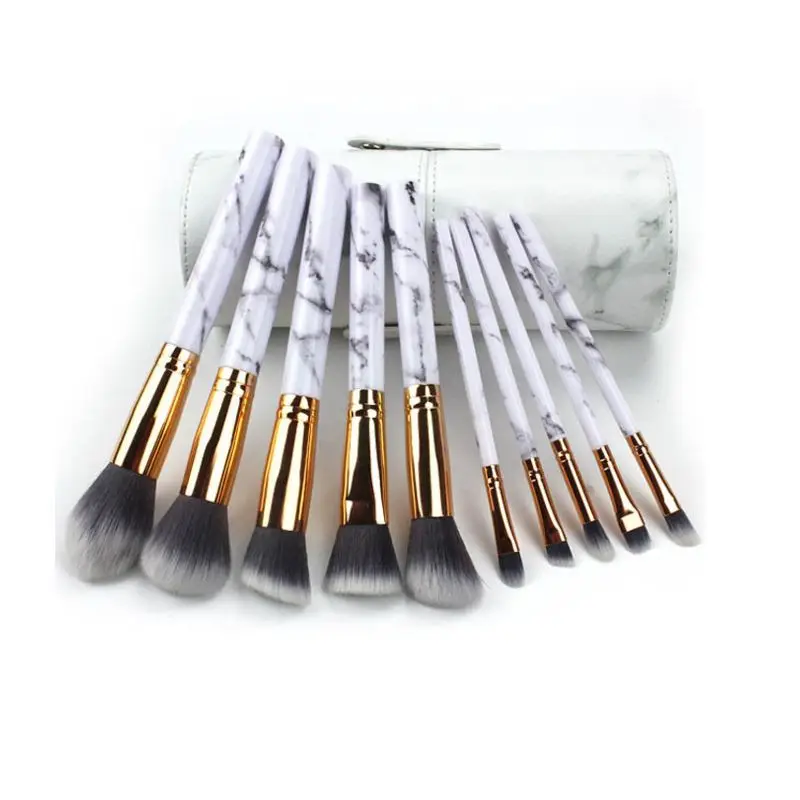 marble color handle soft synthetic flat blush loose powder eyebrow 10pcs makeup brush set with barrel
marble color handle soft synthetic flat blush loose powder eyebrow 10pcs makeup brush set with barrel