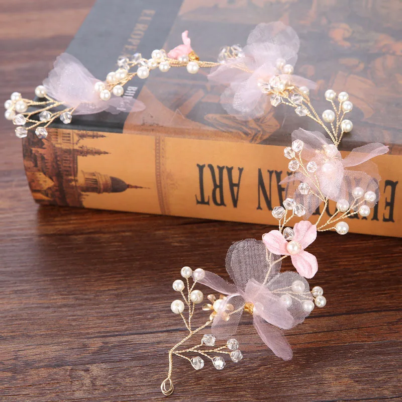 Pink Wreath Girl Head Flower Crown Golden Wire Bridal Hair Accessories Wedding Bridesmaid Women Pearl Hairband
Pink Wreath Girl Head Flower Crown Golden Wire Bridal Hair Accessories Wedding Bridesmaid Women Pearl Hairband