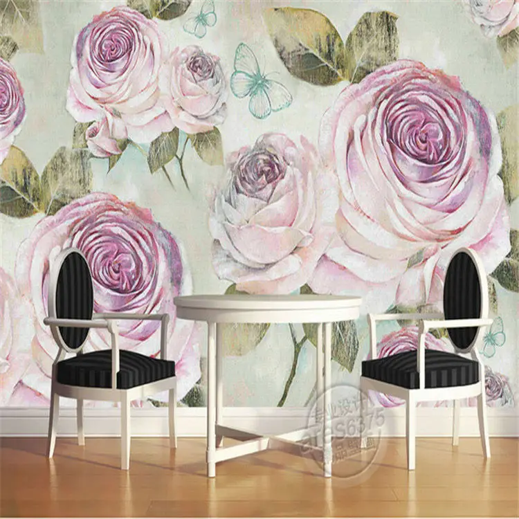European style Photo Wallpaper Vintage hand painted Rose Flowers Wallpaper Custom Mural Painting Art Room Decor Bedroom
European style Photo Wallpaper Vintage hand painted Rose Flowers Wallpaper Custom Mural Painting Art Room Decor Bedroom