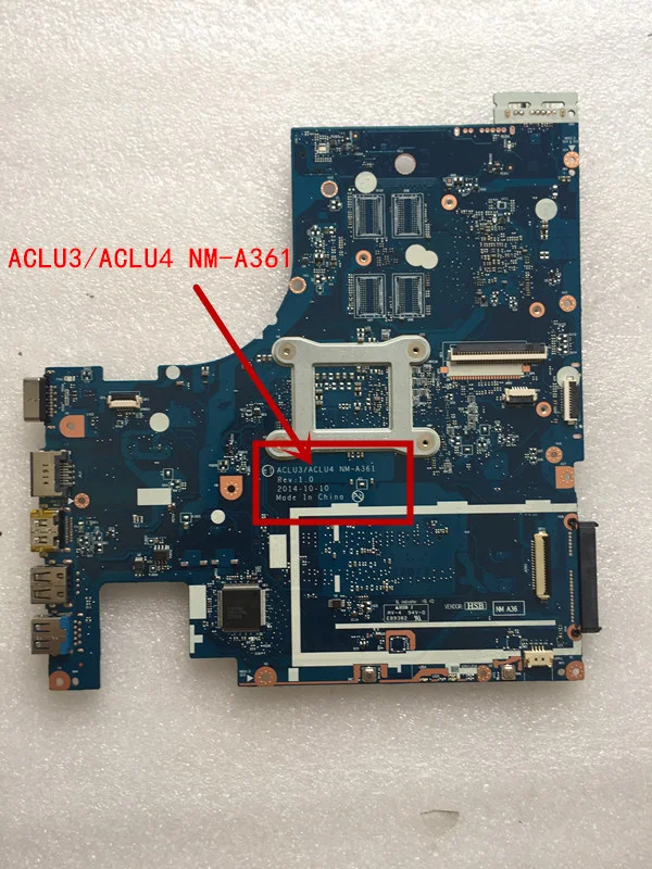 Kefu материнская плата для ноутбука lenovo G50 80 SR24B 3825U ЦП NM A361 на борту видео полный