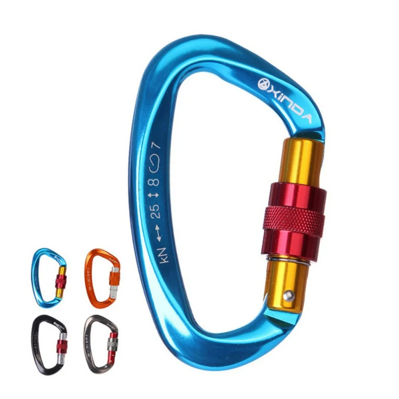 Mountaineering Caving Rock Climbing Carabiner D Shaped Safety Master Screw Lock Buckle Heavy Duty Carabiner Clip 25KN
Mountaineering Caving Rock Climbing Carabiner D Shaped Safety Master Screw Lock Buckle Heavy Duty Carabiner Clip 25KN