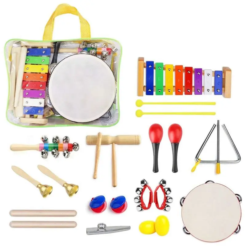 22 Pcs Toddler Musical Instruments Set Percussion Instrument Toys Toddler Musical Toys Set Rhythm Band Set Birthday Gift for T
22 Pcs Toddler Musical Instruments Set Percussion Instrument Toys Toddler Musical Toys Set Rhythm Band Set Birthday Gift for T