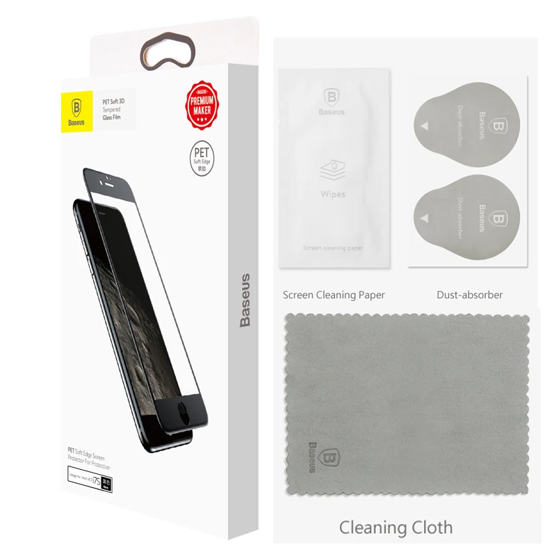 Baseus 0.23mm PET Soft 3D Tempered Glass Film For iphone 8 7 Full Edge Cover Glass Film for iPhone 8plus 7plus Phone Glass Film
Baseus 0.23mm PET Soft 3D Tempered Glass Film For iphone 8 7 Full Edge Cover Glass Film for iPhone 8plus 7plus Phone Glass Film