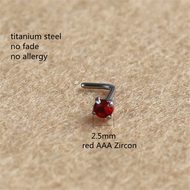 2.5mm Red AAA Zircon Titanium 316 L Stainless Steel Nose Rings&Stud No Fade Allergy Free Body Jewelry
2.5mm Red AAA Zircon Titanium 316 L Stainless Steel Nose Rings&Stud No Fade Allergy Free Body Jewelry