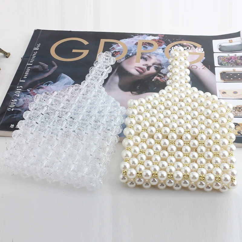 Fashion Pearl Handbags Women Evening Totes Bags Luxury Lady Handmade Braided Phone Bag Clutchs Wallet Handle Bag Wedding Party
Fashion Pearl Handbags Women Evening Totes Bags Luxury Lady Handmade Braided Phone Bag Clutchs Wallet Handle Bag Wedding Party